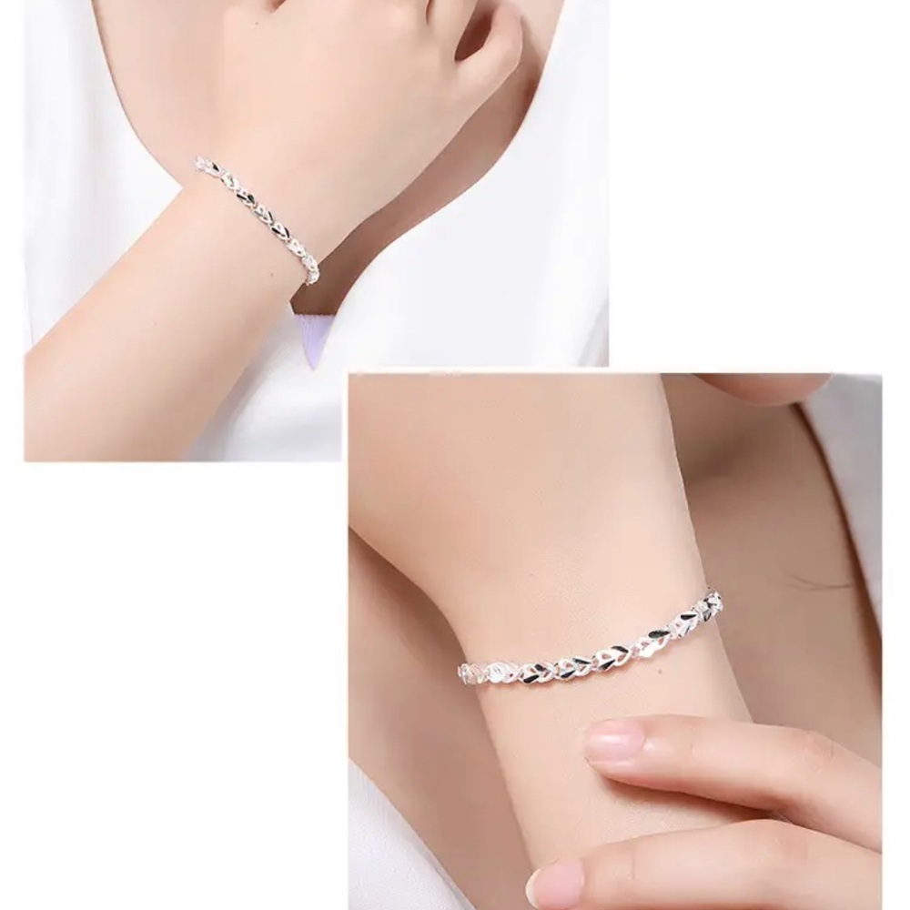 925 Sterling Silver Bracelets Zircon Charm Women Bracelets Silver 925 Jewelry - Picture 2 of 6